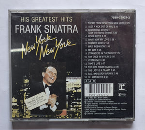 His Greatest Hits Frank Sinatra " New York New York "