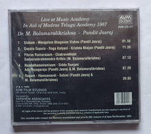 Live at Music Academy In Aid Of Madras Telugu Academy 1987 - Dr. M. Balamuralikrishna & Pandit Jasraj ( Vol : 1 )