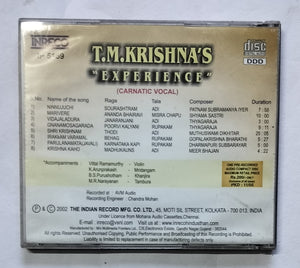 T. M. Krishna's " Experience " "  ( Carnatic Vocal )