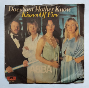 Abba - Does Your Mother Know , Kisses Of Fire . ( EP , 45 RPM )