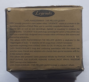 Legends - Lata Mangeshkar   " The Melody Quren " Set Of 5 Cassettes