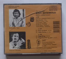 The Legendard - Ravi Shankar " Golden Jubilee Concert - Live Recorded in Barbican Center, London  " Assisted by  His Son: Shubho Shankar - sitar , Accompanied by Kumar Bose  - Tabla & Durga Lal - Pakhawaj ( Special Edition On 70th Birthday  ) 2 CD