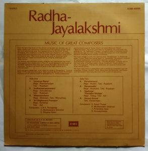 Radha - Jayalakshmi : Music Of Great Composers