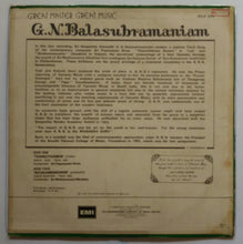 Great Master Great Music : G. N. Balasubramaniam Classical Vocal