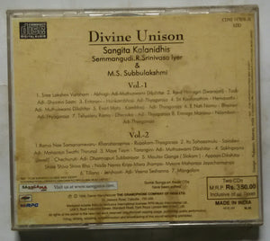 Divine Unison Sangita Kalanidhis ( Semmangudi. R. Srinivasa Iyer & M. S. Subbulakshmi ) Vol -1 & 2