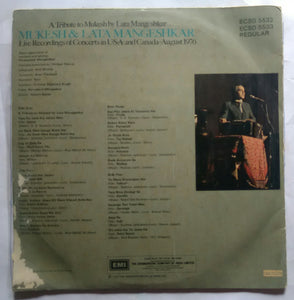A Tribute to Mukesh by Lata Mangeshkar Live Recordings of Concerts in U.S.A. and Canada - August 1976 ( LP 1&2 )