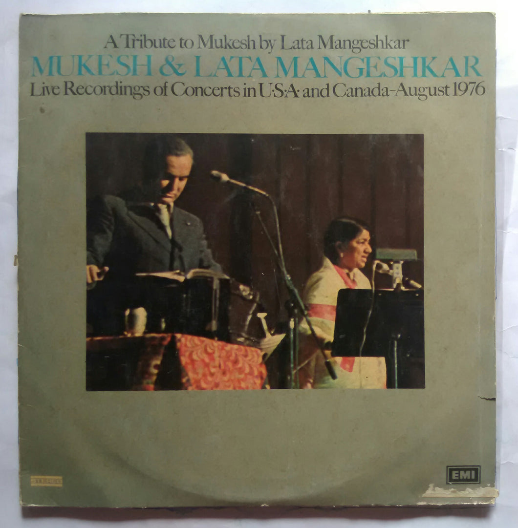 A Tribute to Mukesh by Lata Mangeshkar Live Recordings of Concerts in U.S.A. and Canada - August 1976 ( LP 1&2 )
