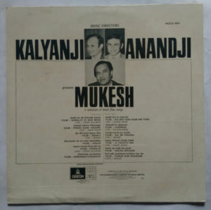 Music Directors Kalyanji Anandji Present Mukesh ( a selection of hindi film songs )