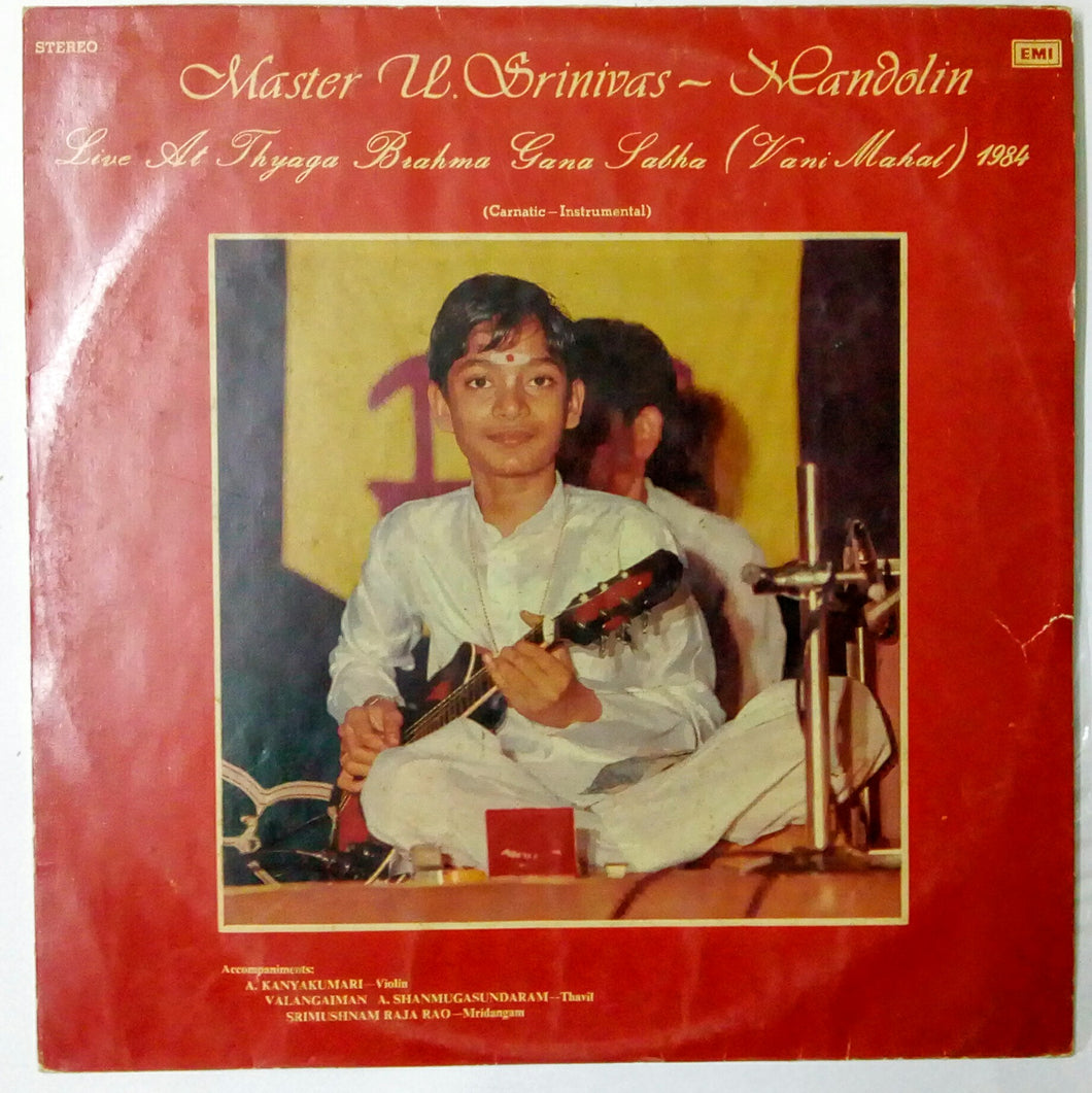 Master U.Srinivas Mandolin-Live At Thiya Brahma Gana Sabha ( Vani Mahal ) 1984