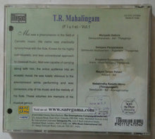 Live Classic Carnatic Concerts - T. R. Mahalingam Flute Vol - 1