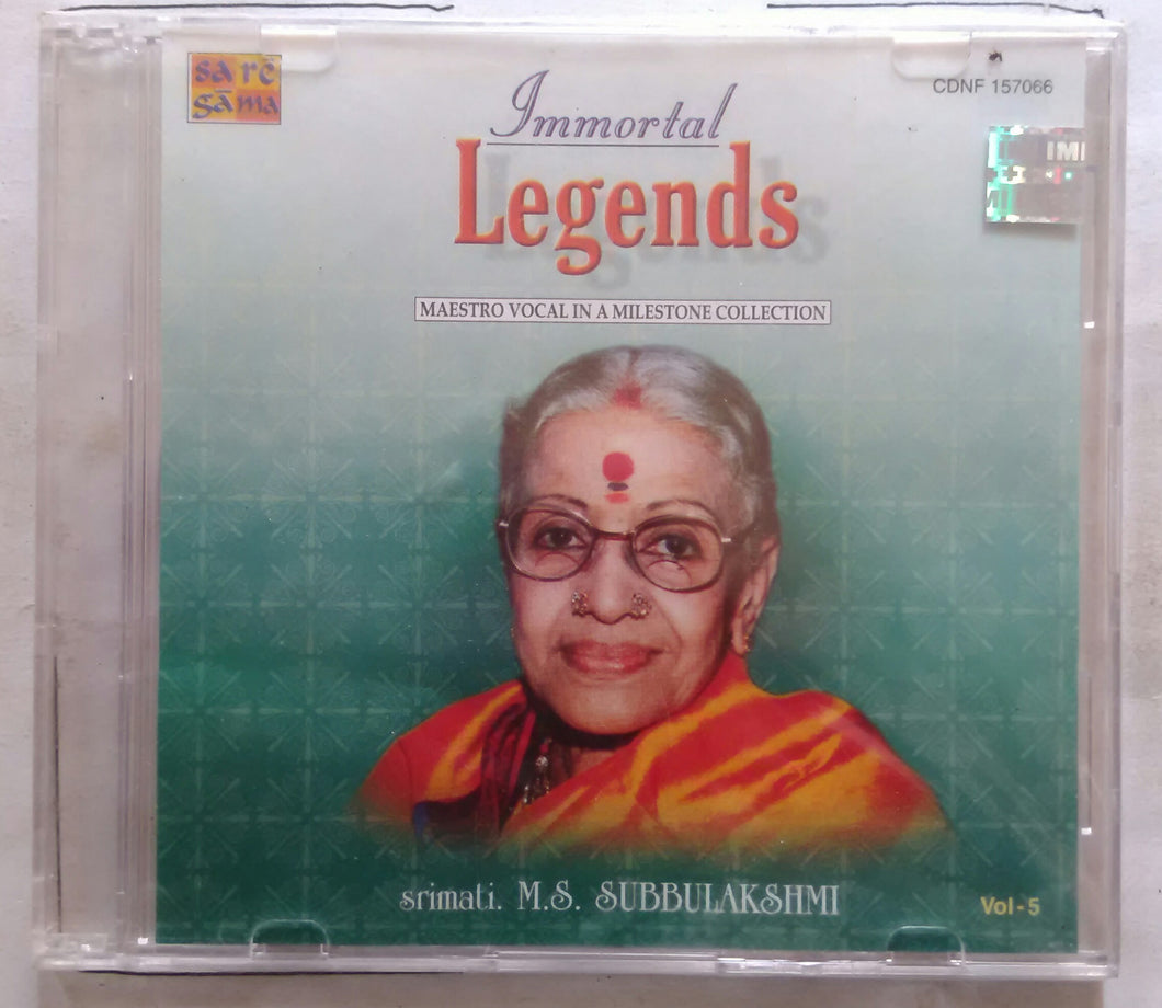 Immortal Legends Maestro Vocal In A Milestone Collection Srimati. M. S. Subbulakshmi Vol-5