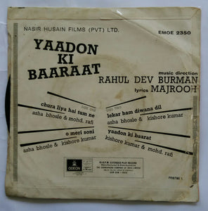 Yaadon Ki Baaraat ( EP 45 RPM )