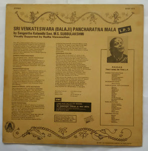 Sri Venkateswara ( Balaji ) Pancharatna Mala M. S . Subbulakshmi LP 3