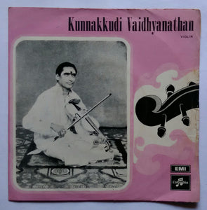 Kunnakudi Vaidhyanathan Violin Film Tune From Deivam ( EP ,45 RPM )