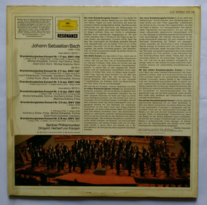 Johann Sebastian Bach ( 1685 - 1750 ) Brandenburgische Konzerte Nr. 1- 2 " Berliner Philharmoniker , Herbert Von Karajan " LP 1&2 "