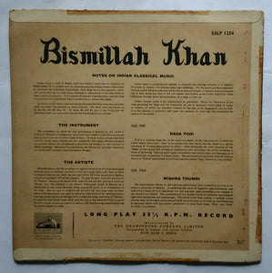 Bismillah Khan " Notes On Indian Classical Music "