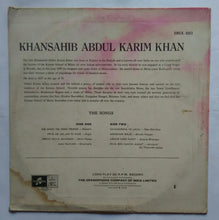 Khansahib Abdul Karim Khan
