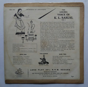 Memories Of Greatness - The Golden Voice Of K. L. Saigal " Vol : 3 "