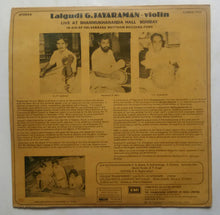 Lalgudi G. Jayaraman " Violin " Live At Shanmukhananda Hall Bombay ( Sri Sankara Mattham Building Fund )
