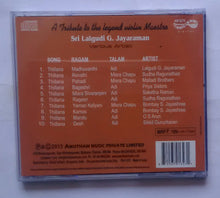 A Tribute to the legend violin Maestro Sri Lalgudi G. Jayaraman - Vocal