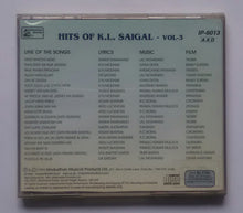 Hits Of K. L. Saigal " Vol : 3 "